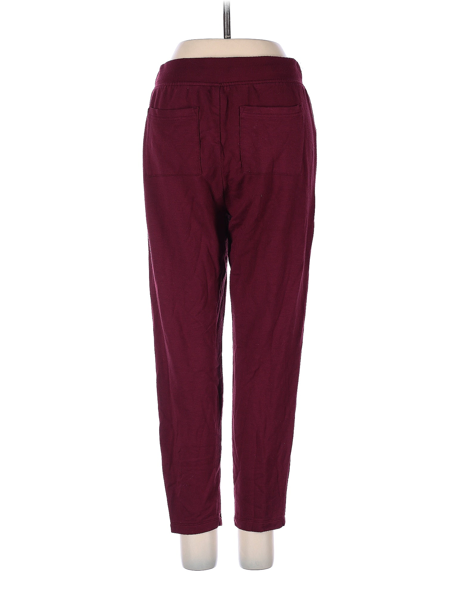 Lou & Grey for LOFT Solid Maroon Burgundy Casual Pants Size M - 69% off