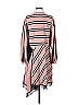 Koché Stripes Graphic Pink Long Sleeve Polo Dress Size 34 (FR) - photo 2