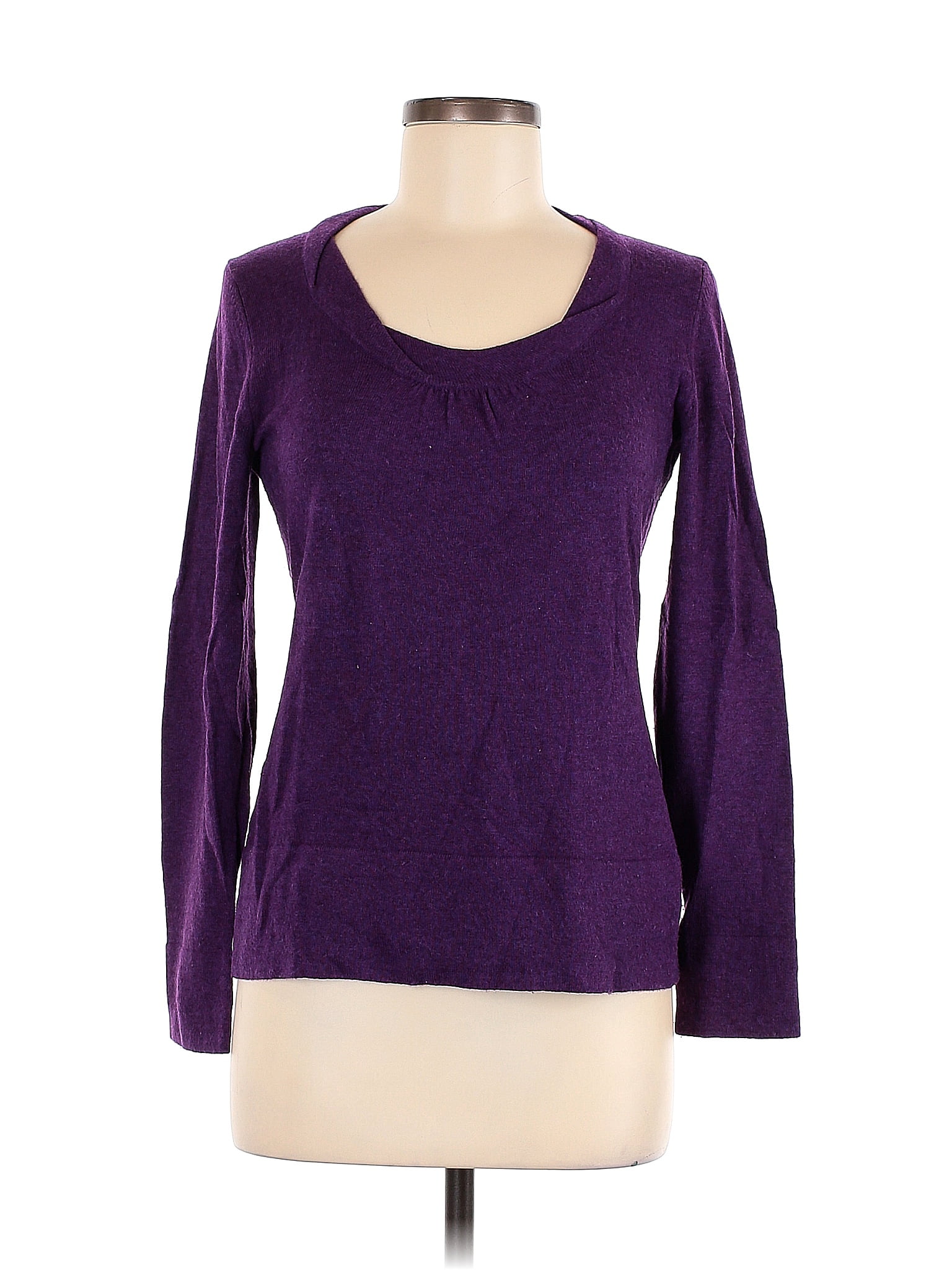 Banana Republic Color Block Solid Purple Pullover Sweater Size M 74