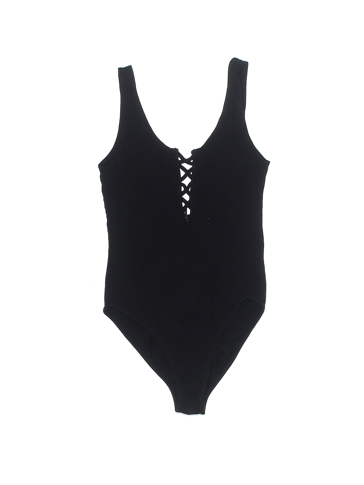 Forever 21 Solid Black One Piece Swimsuit Size S 29 Off Thredup 0785