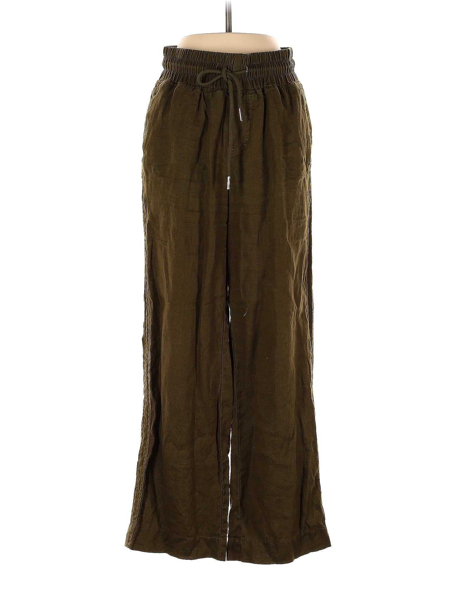 Quince 100 Linen Solid Green Brown Linen Pants Size XS 66 off thredUP