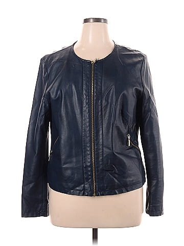 Alfani faux leather on sale jacket