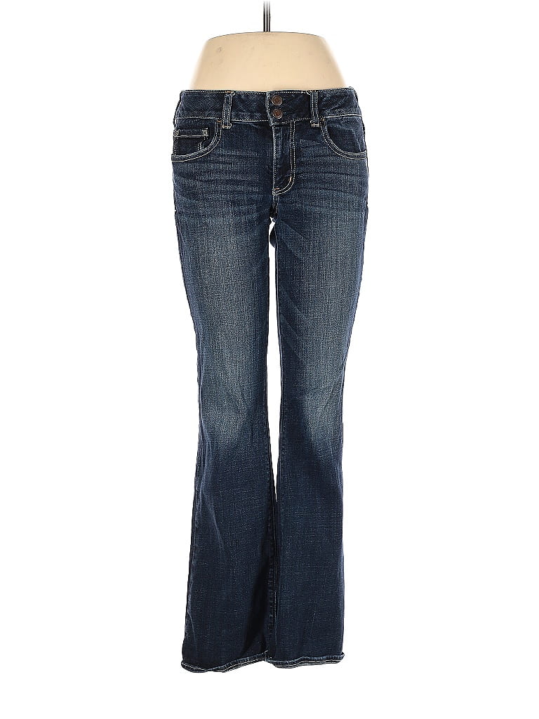 American Eagle Outfitters Solid Blue Jeans Size 8 - 51% off | thredUP