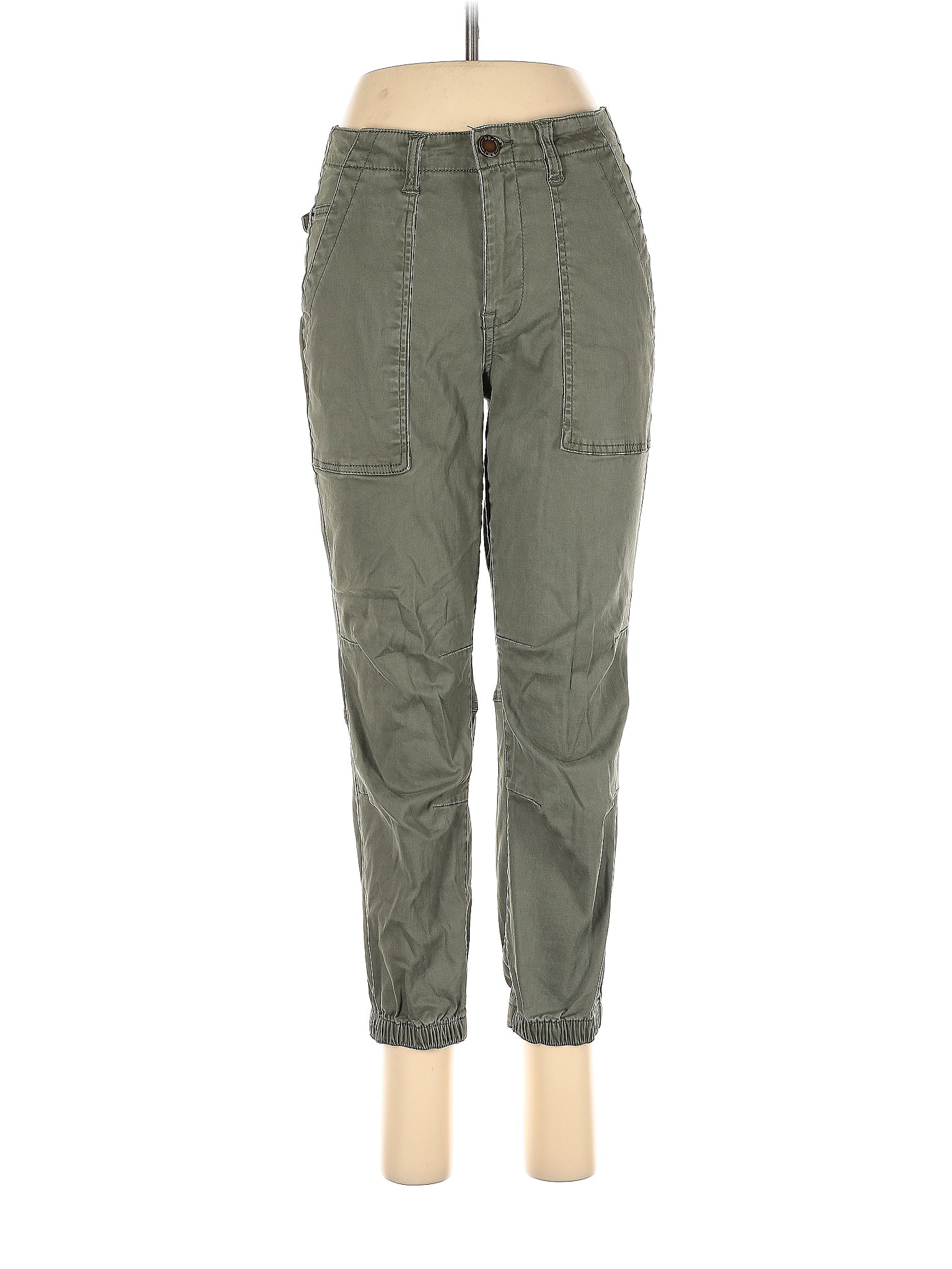 BBJ Los Angeles Solid Green Khakis Size 8 - 62% off | thredUP