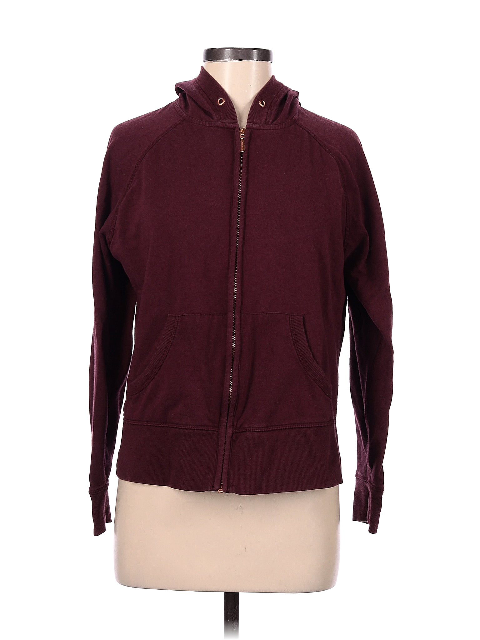 3530090 Burgundy Zip-up Coat main image 1