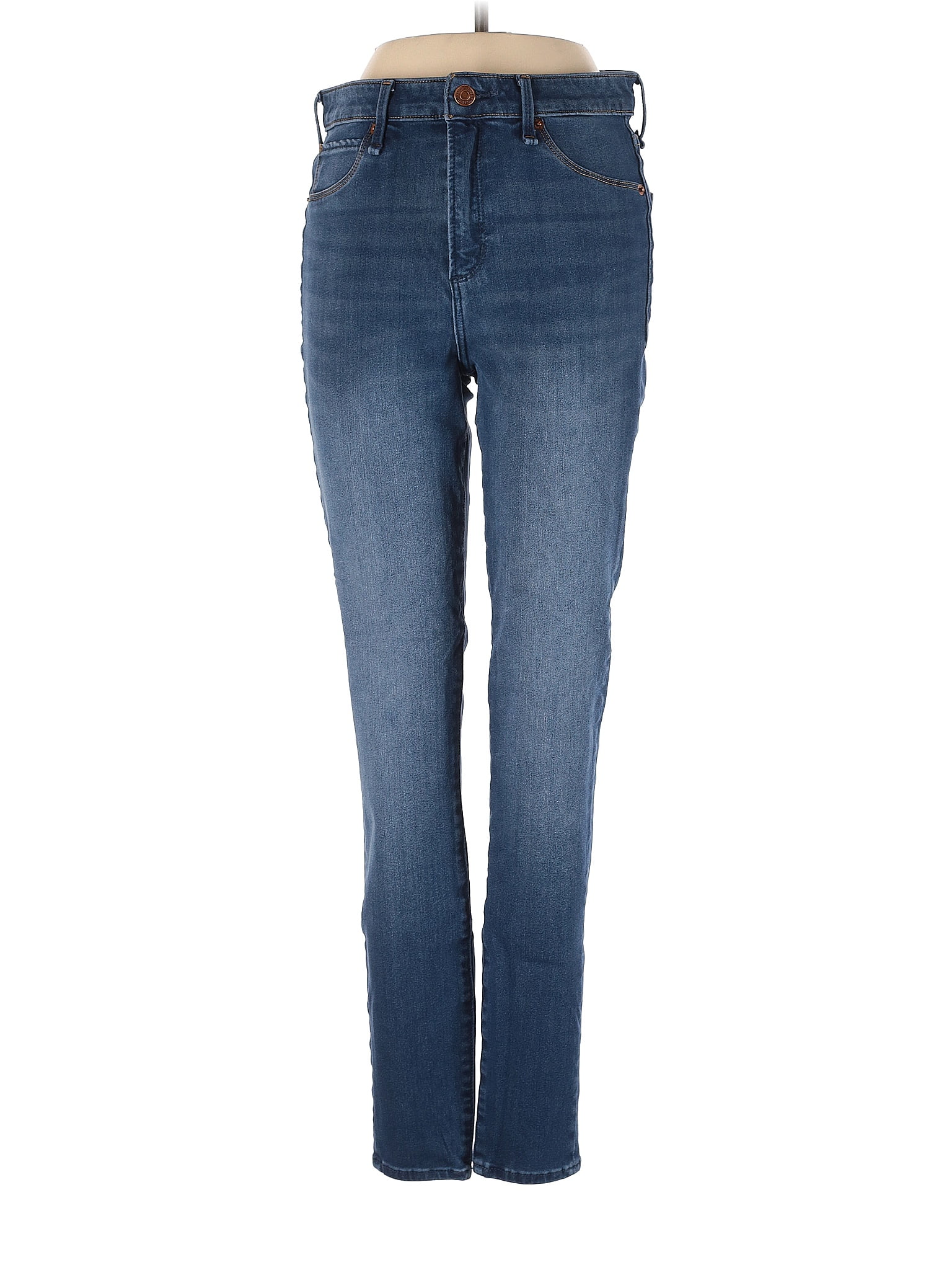 Abercrombie & Fitch Solid Blue Jeans Size 4 - 72% off | thredUP