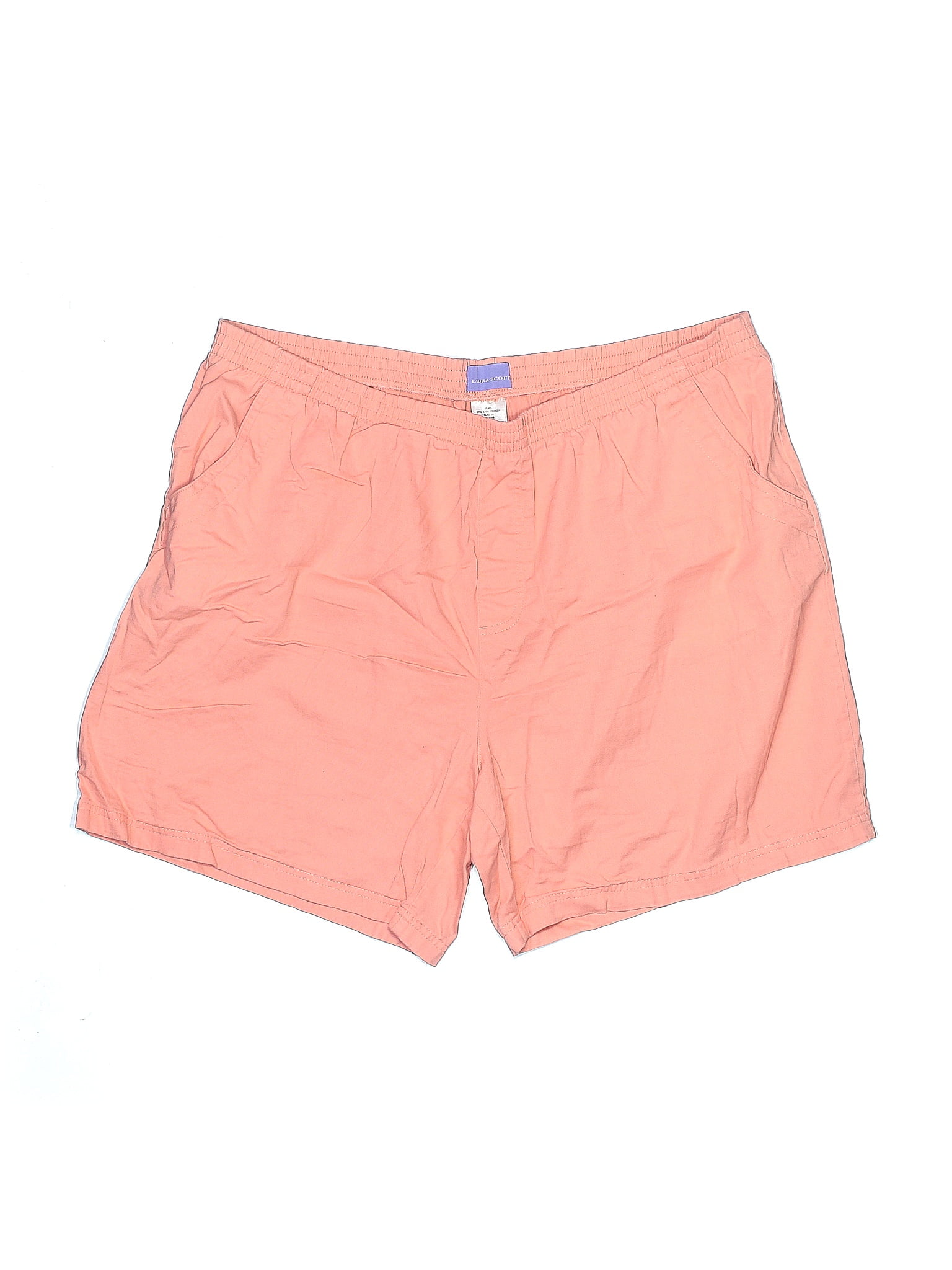 Cathy Daniels 100% Cotton Solid Pink Shorts Size 3X (Plus), 49% OFF