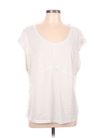 Lululemon Athletica Color Block White Active T-Shirt Size 2 - 35% off