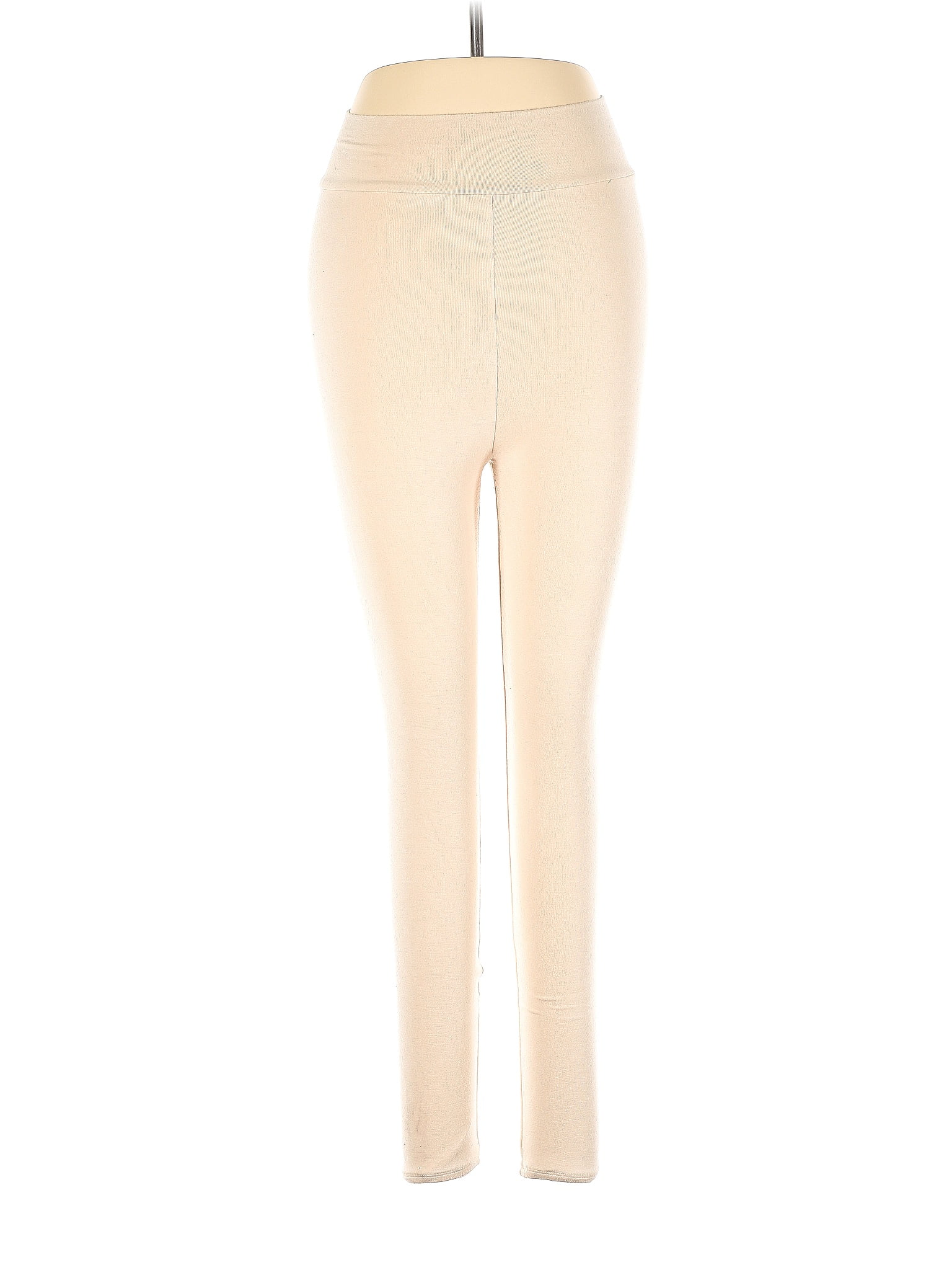 Oh Polly Leggings Donna Petite Bianco Stirrup Doppio Strato