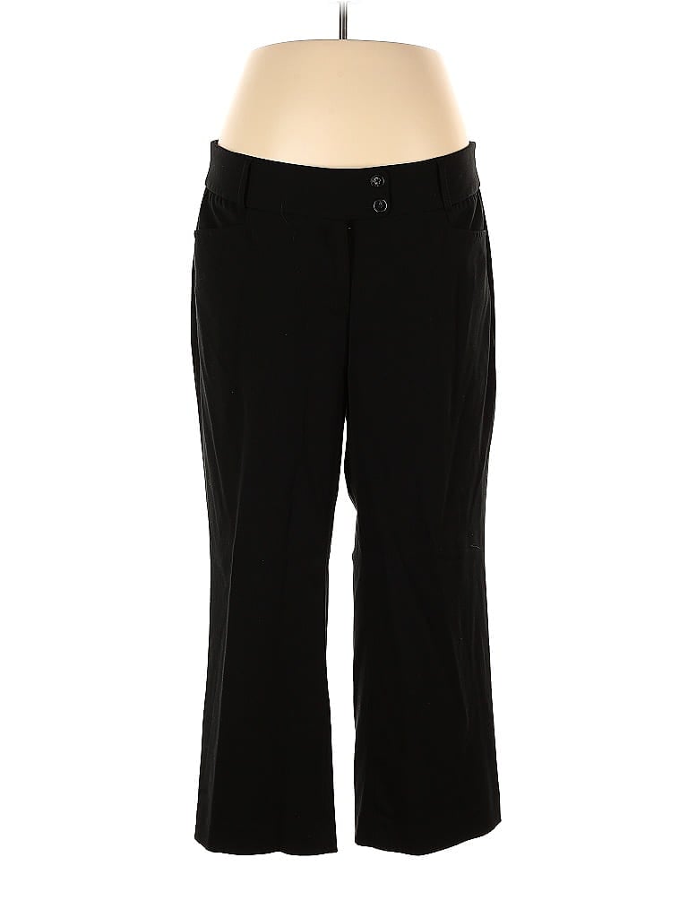 Rafaella Solid Black Casual Pants Size 16 - photo 1
