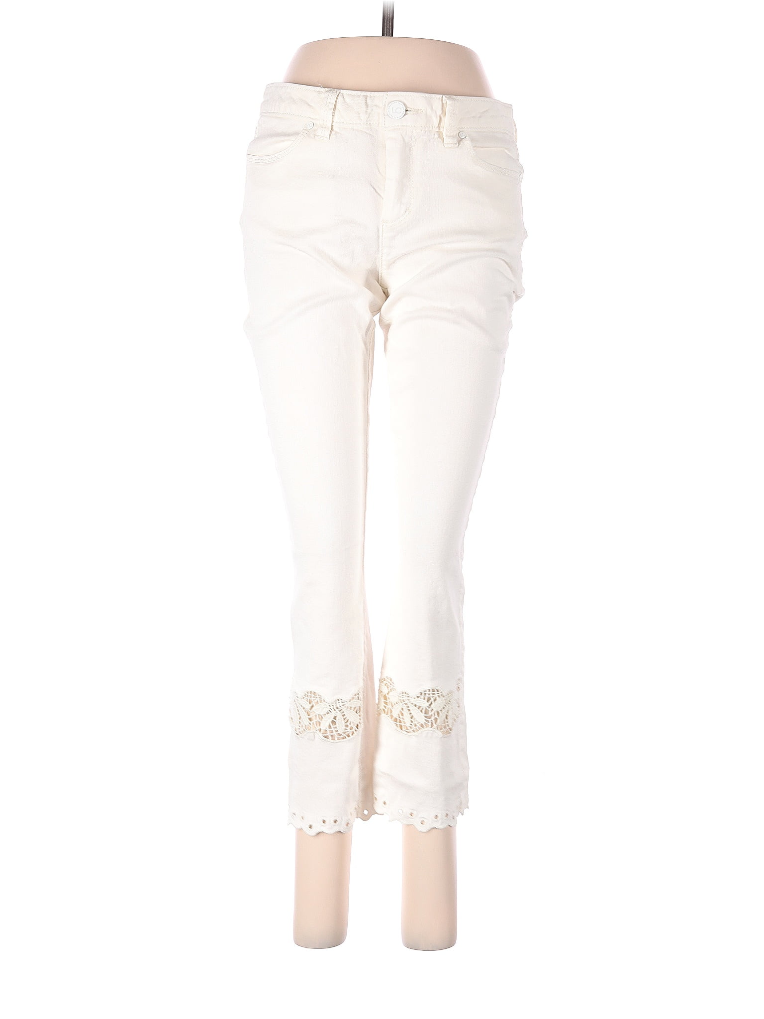 Lauren Conrad Solid Ivory Jeans Size 4 65 off thredUP