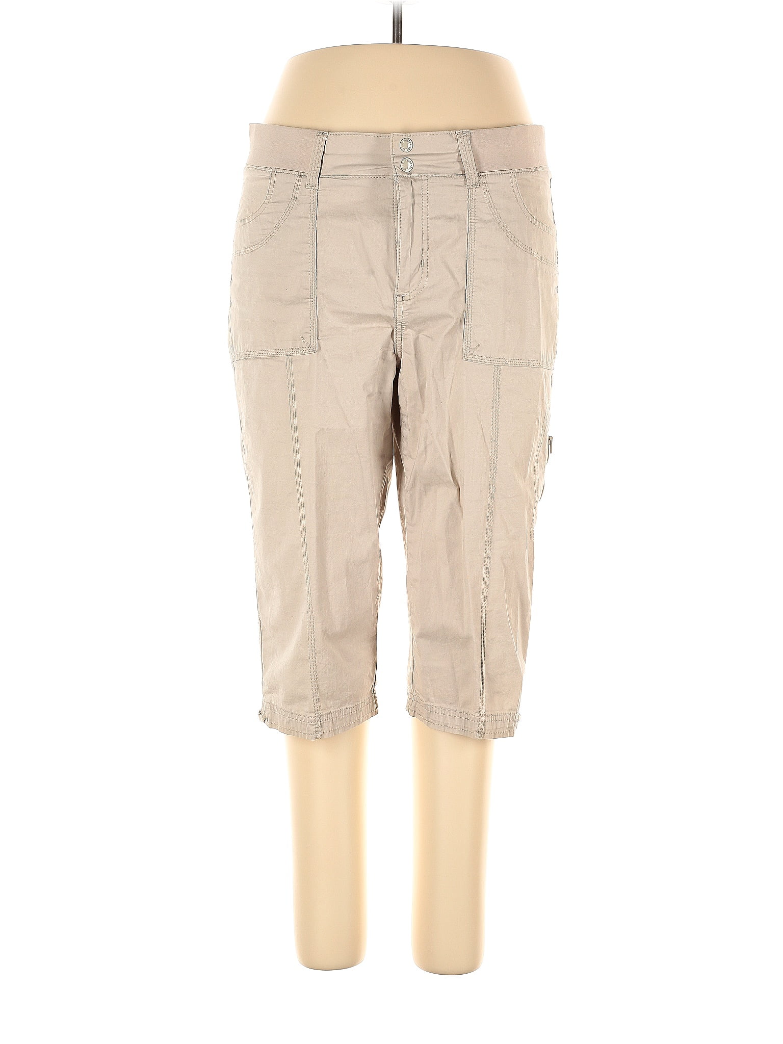 lee-solid-tan-cargo-pants-size-16-50-off-thredup