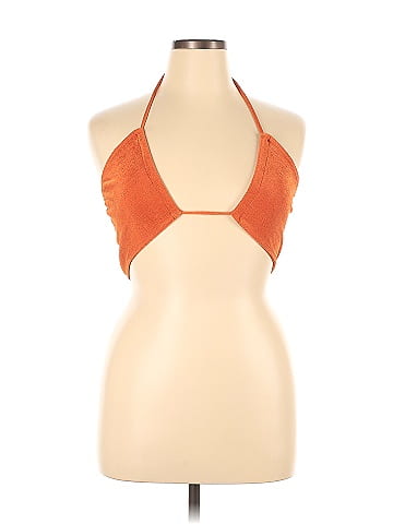 White Fox 100% Polyester Orange Sports Bra Size XL - 70% off
