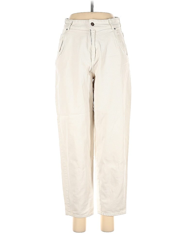 H&M 100% Cotton Ivory Jeans Size 6 - photo 1