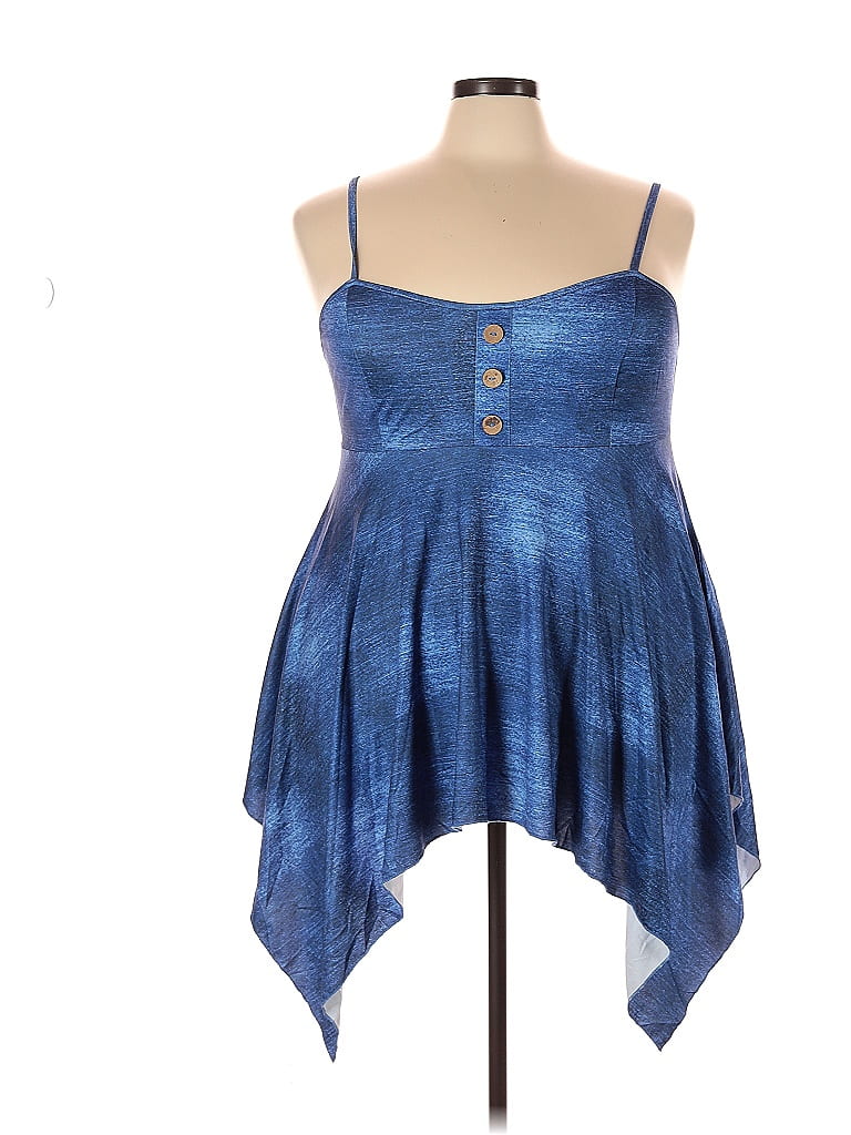 Rosegal 100% Cotton Blue Sleeveless Top Size 3X (Plus) - photo 1