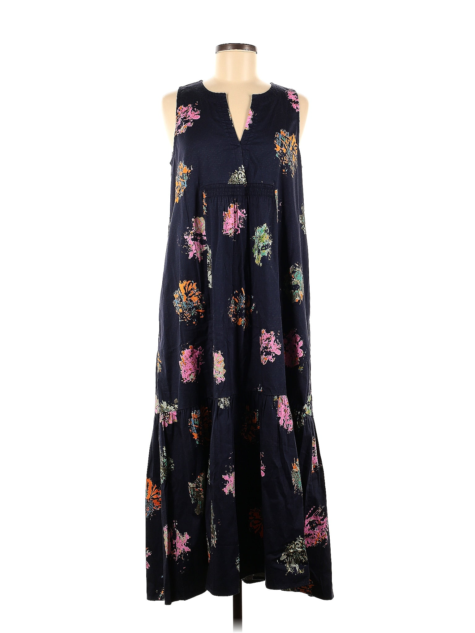 Nic + Zoe Floral Navy Black Casual Dress Size M - 78% off | thredUP
