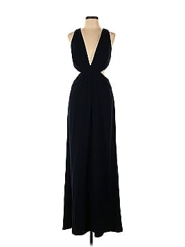 Halston Navy Cutout Gown (view 1)