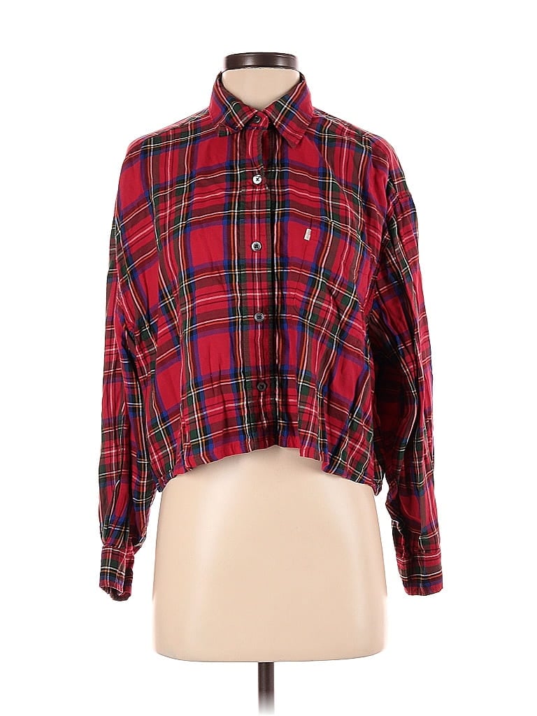 Levi's Plaid Red Long Sleeve Top Size S - photo 1