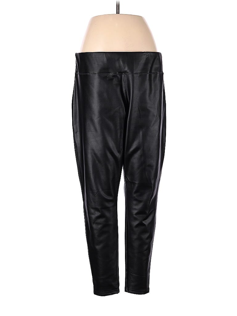 Nordstrom Rack Solid Black Faux Leather Pants Size XL - 58% off | ThredUp