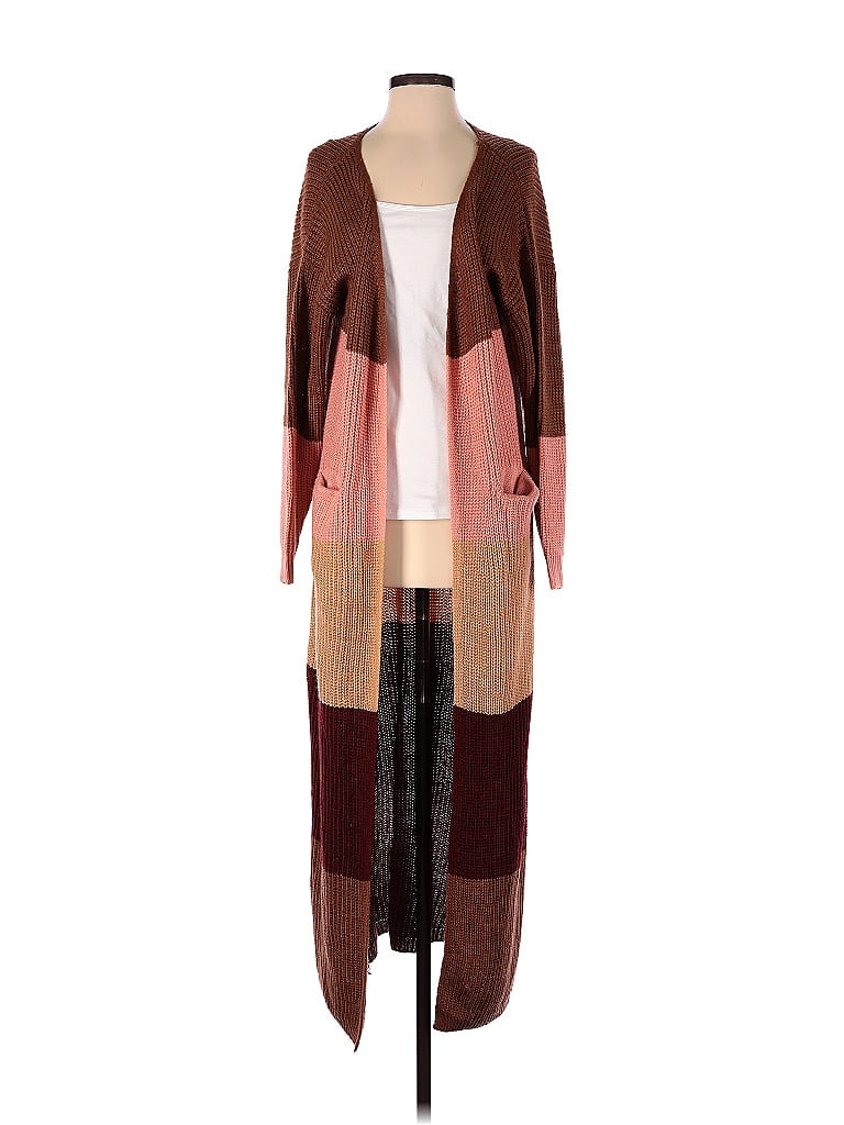 Paris To Jena 100% Acrylic Brown Cardigan Size S - photo 1