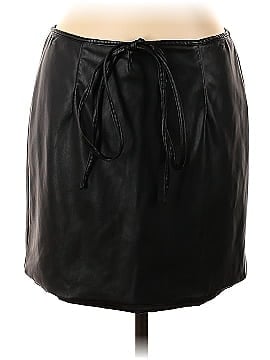 Bardot Strappy Faux Leather Mini Skirt (view 1)