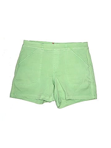 SPANX Solid Green Denim Shorts Size XL - 61% off