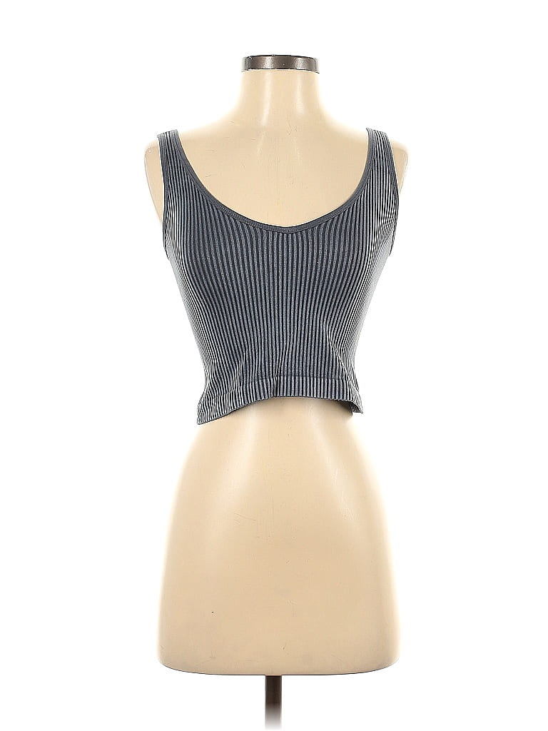 Aura Stripes Gray Sleeveless T-Shirt Size Sm - Med - 48% off | thredUP