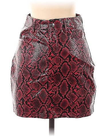 Coloured snake shop print skirt