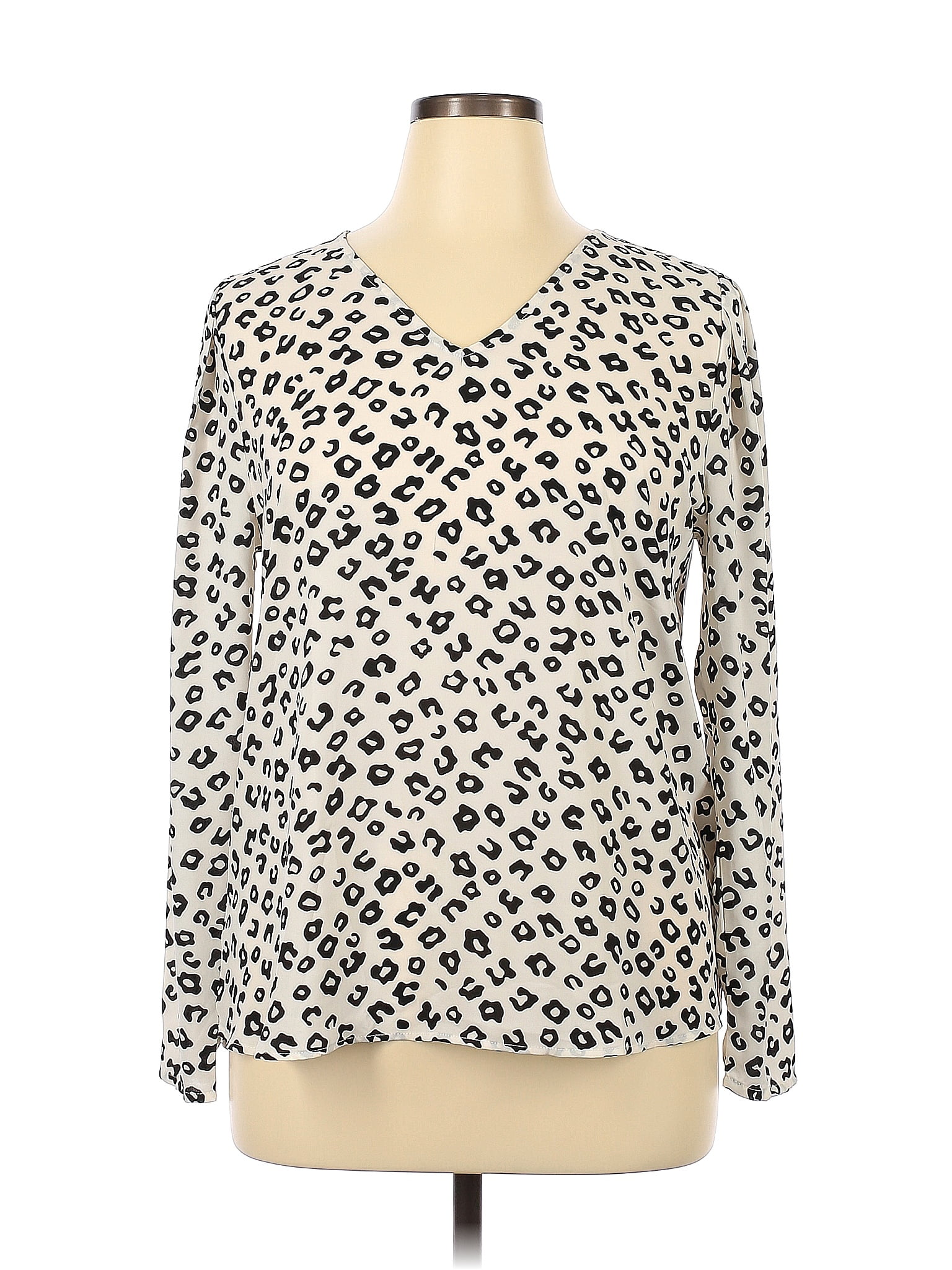 Ann Taylor LOFT 100% Rayon White Ivory Long Sleeve T-Shirt Size XL - 59 ...