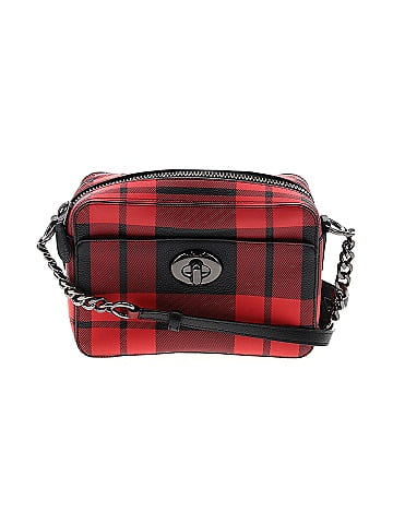 Red plaid coach cheap purse