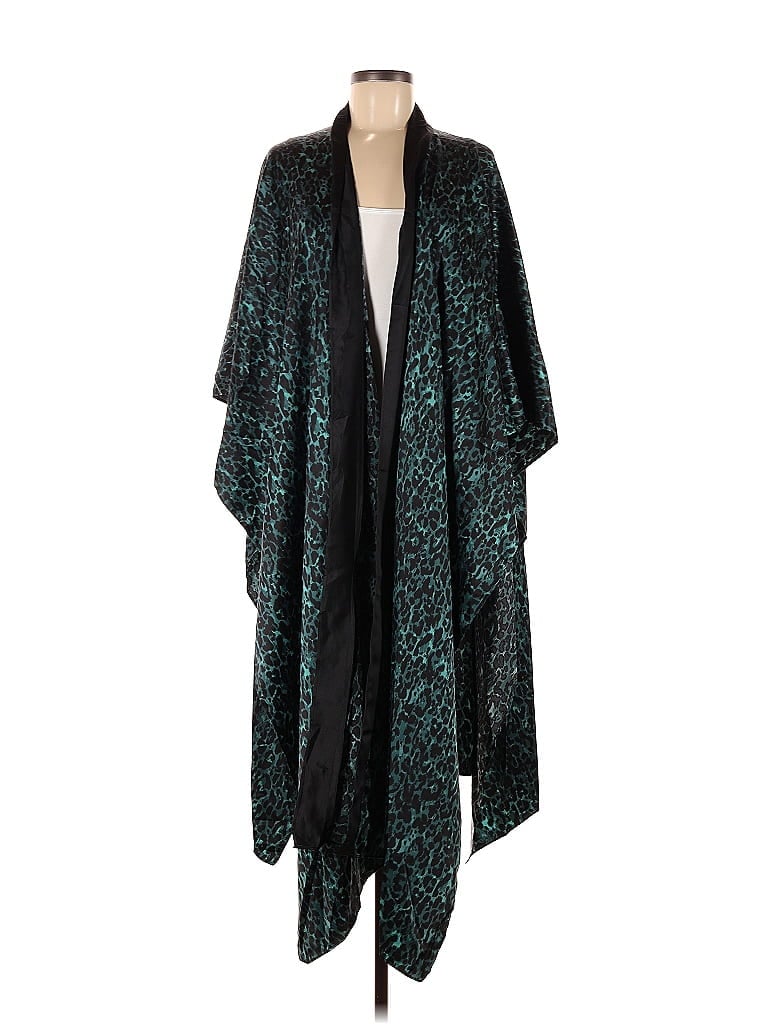 Torrid 100% Polyester Teal Kimono One Size (Plus) - 55% off | ThredUp