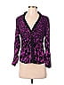 Diane von Furstenberg Purple Long Sleeve Blouse Size 4 - photo 1