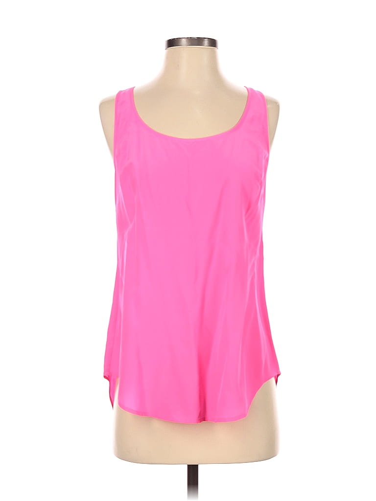 Lilly Pulitzer 100 Silk Solid Pink Sleeveless Blouse Size S 63 Off