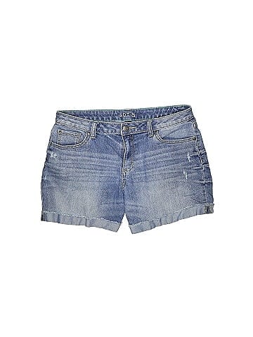 Apt. 9 Solid Blue Denim Shorts Size 8 55 off ThredUp