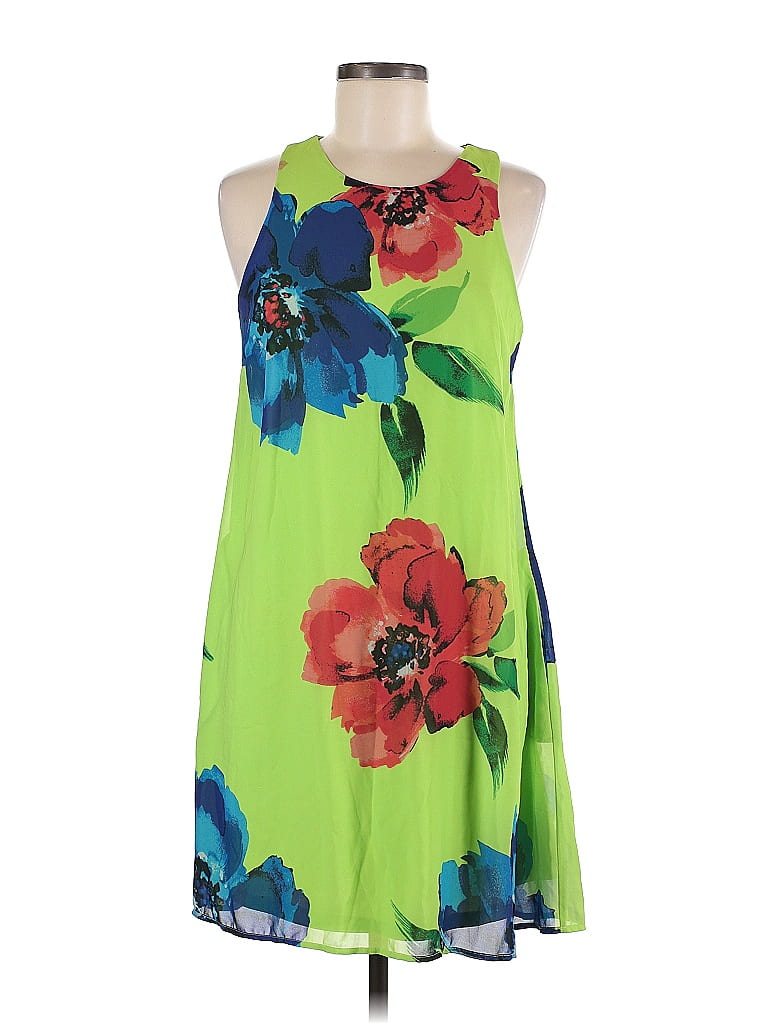 Kut from the Kloth 100% Polyester Floral Green Casual Dress Size 6 - 69 ...