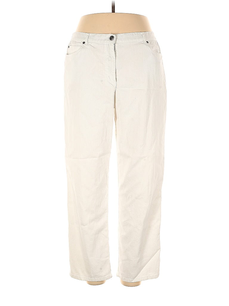 Ruby Rd Jeans Ruby Rd. Solid Ivory Jeans Size 16 - 62% off | thredUP