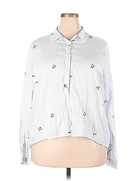 Forever 21 Plus Long Sleeve Button-Down Shirt (view 1)