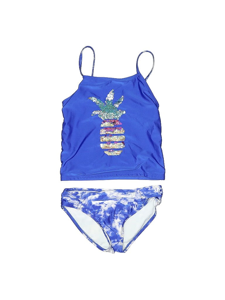 Cat & Jack Tiedye Blue Two Piece Swimsuit Size 7 8 35 off thredUP