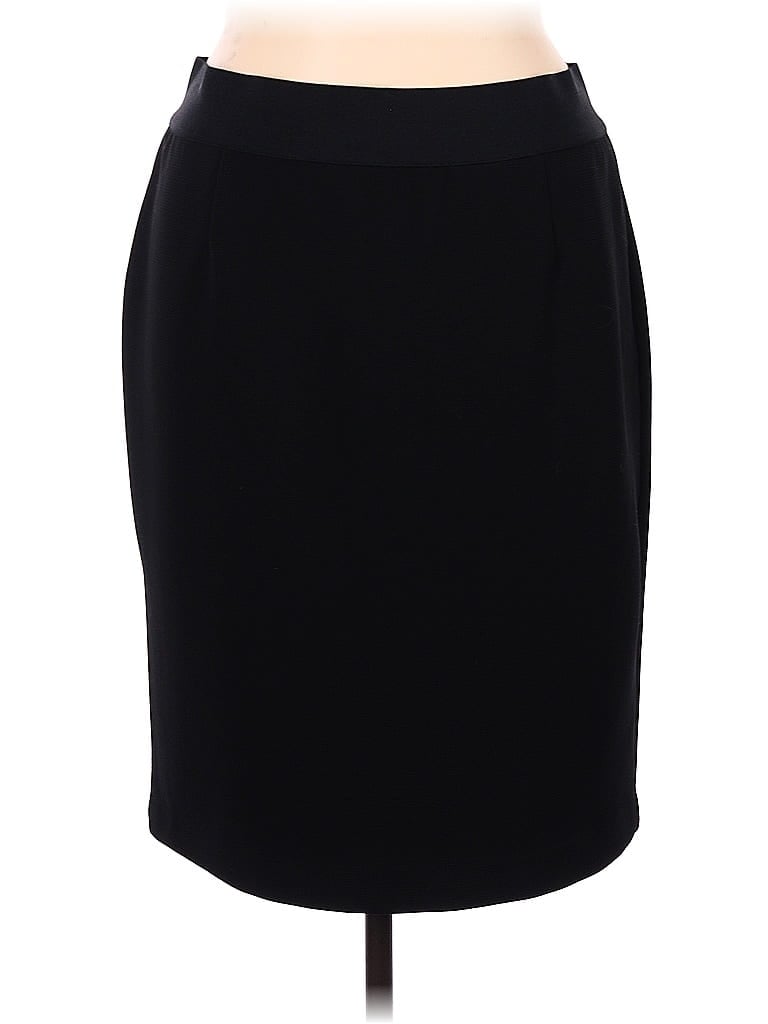 Alfani Solid Black Formal Skirt Size 16 - photo 1