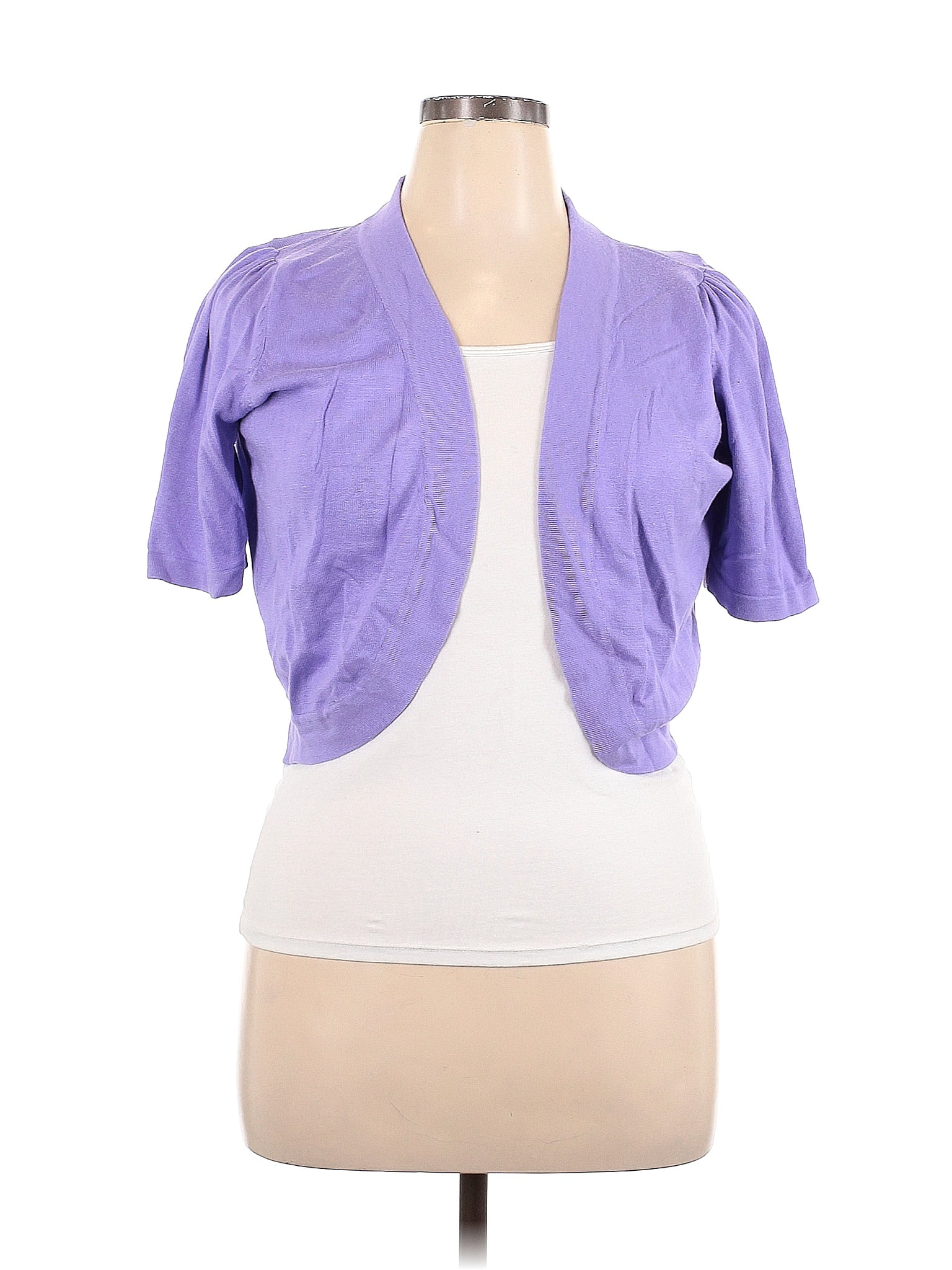 89th & Madison Color Block Solid Purple Shrug Size XL - 58% off | ThredUp