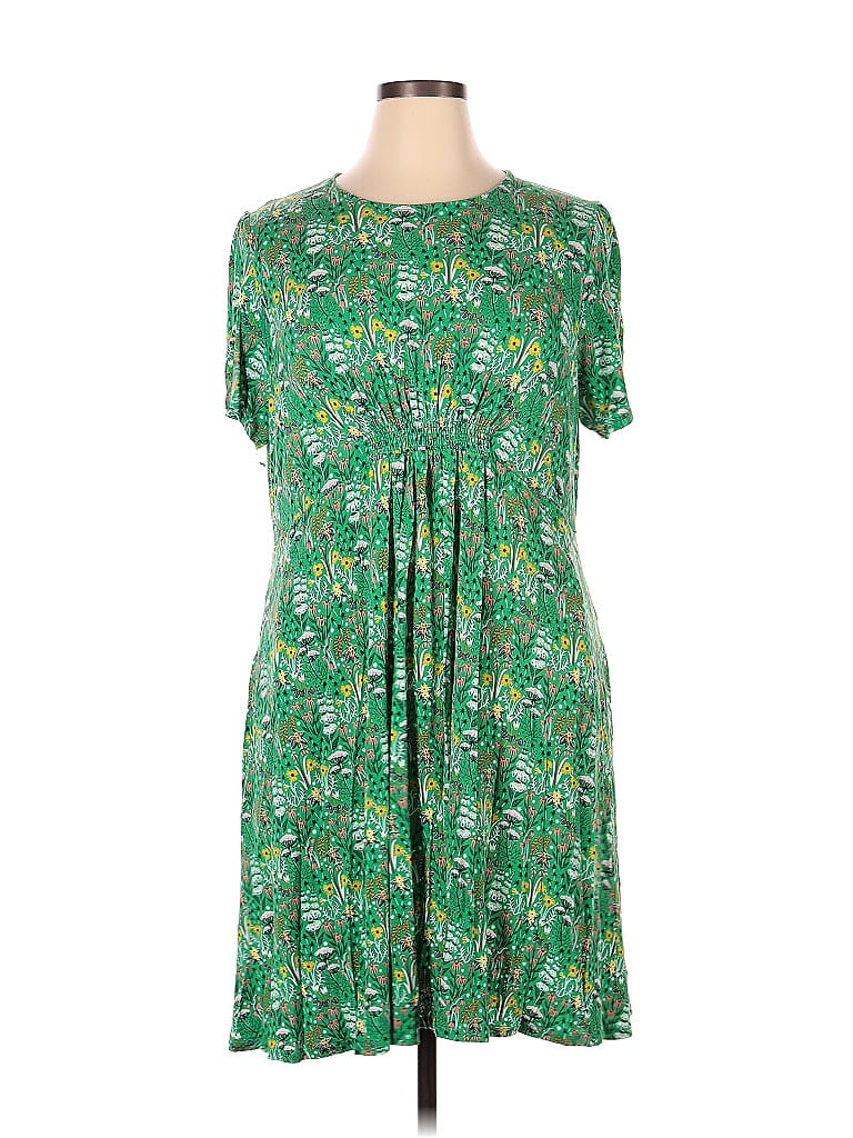 Boden Floral Green Casual Dress Size 16 - 61% off | thredUP