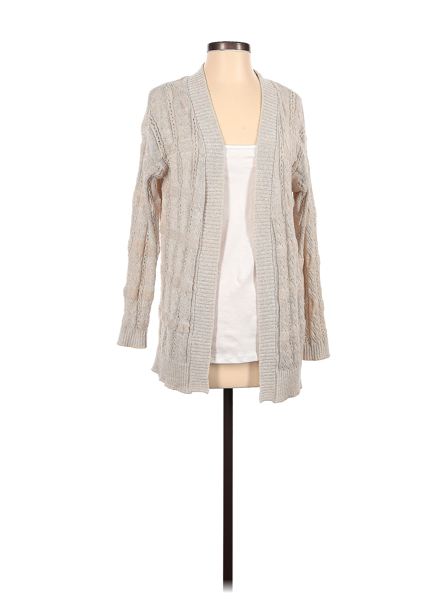 Witty Fox Color Block Solid Tan Gray Cardigan Size S - 76% off | ThredUp