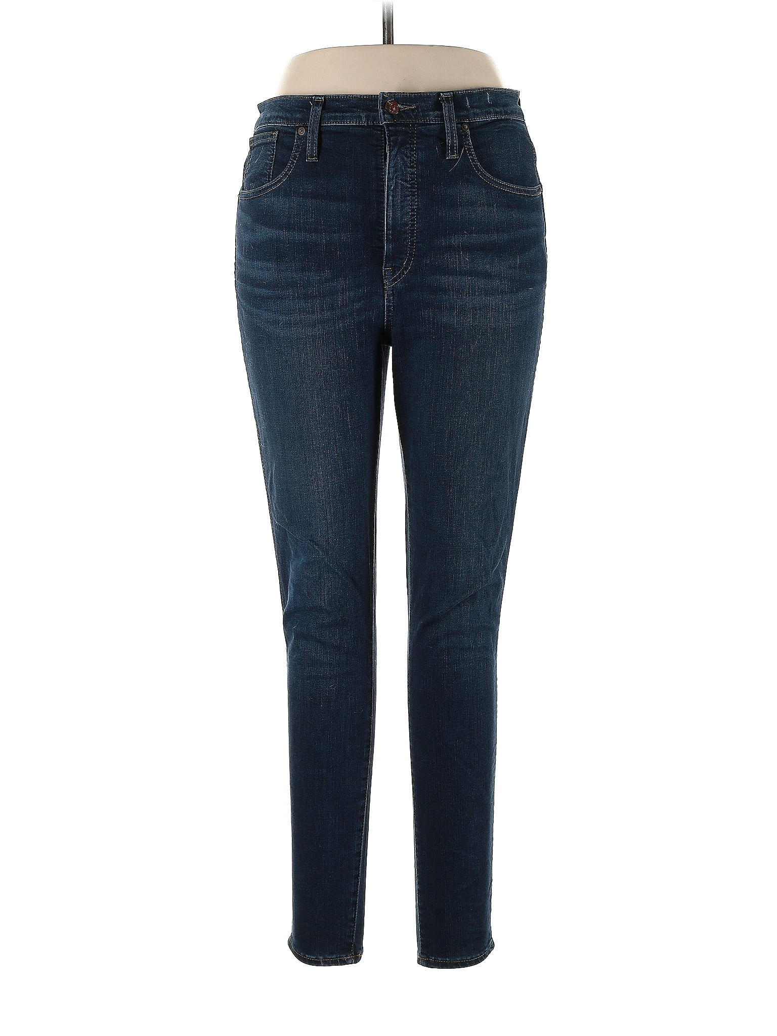 Madewell Solid Blue Jeans 30 Waist - 65% off | thredUP