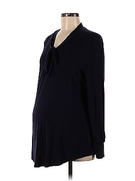 Isabella Oliver Navy Christy Maternity Blouse (view 1)
