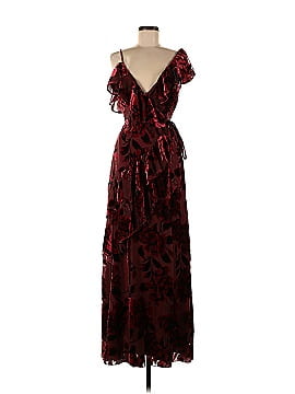 Hutch Red Velvet Ruffle Gown (view 1)