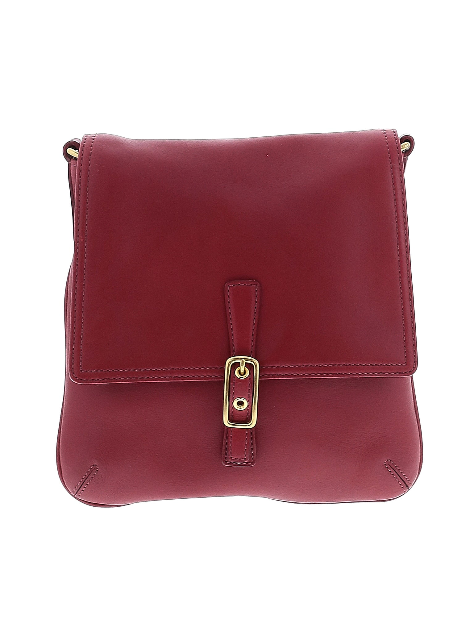 Coach Burgundy Colorblock Leather Crossbody Handbag