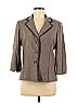Kasper 100% Polyester Houndstooth Tweed Chevron-herringbone Gray Jacket Size 8 (petite) - photo 1
