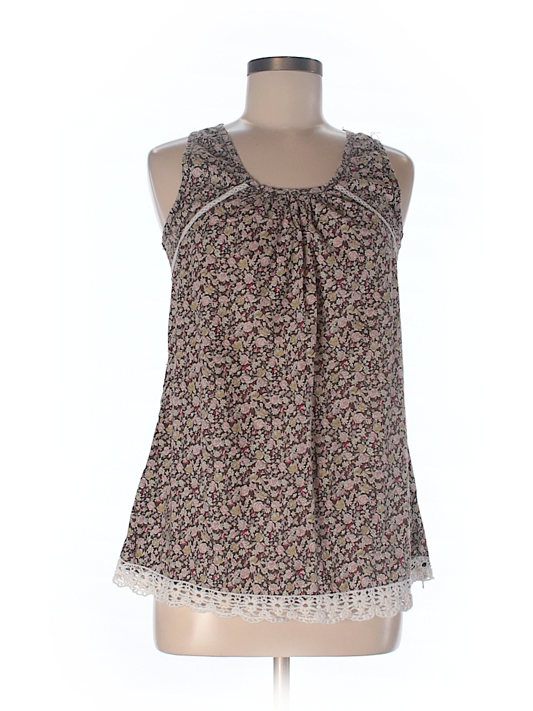 Aryeh 100% Cotton Print Brown Sleeveless Blouse Size M - 66% off | thredUP