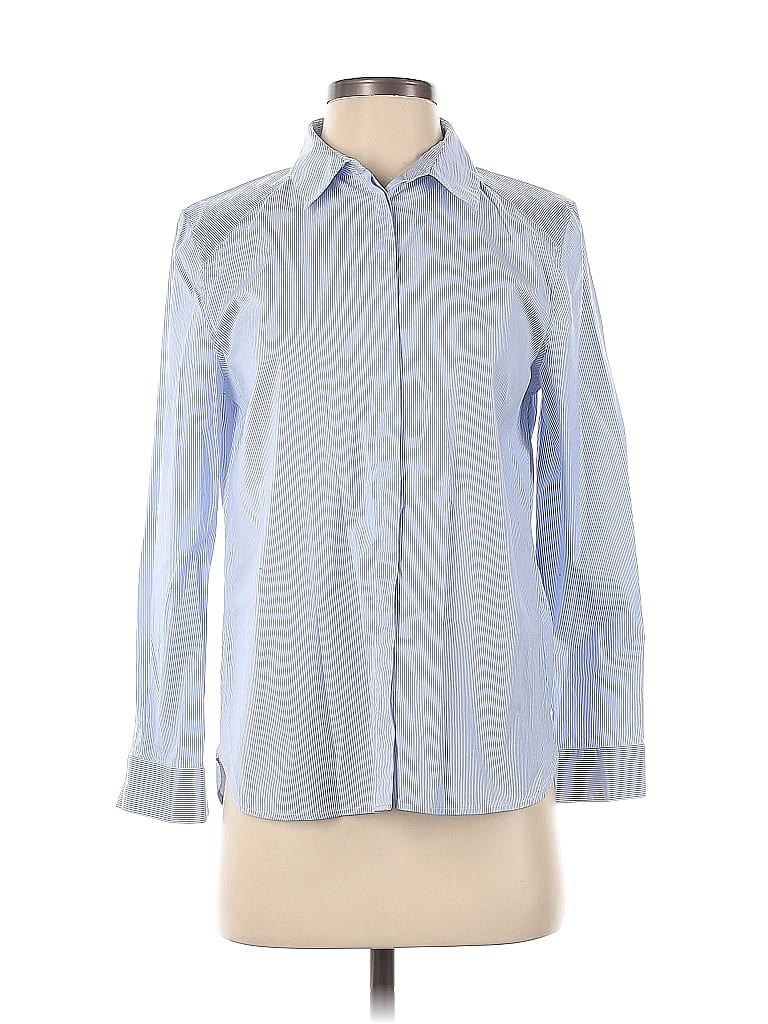 Cuyana Stripes Blue Long Sleeve Button-Down Shirt Size S - 64% off ...