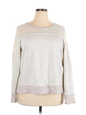 Knox Rose Color Block Ivory Silver Pullover Sweater Size XXL - 44% off